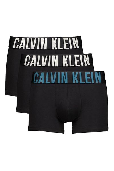 Calvin Klein , Set de boxeri cu banda logo in talie - 3 perechi, Negru, L