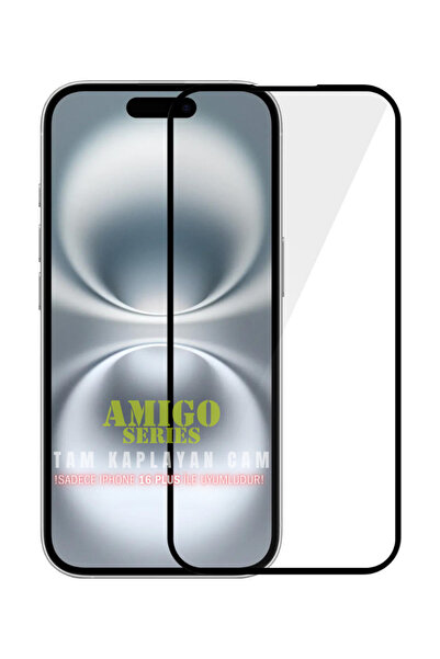 Evax (AMIGO TAM) iPhone 16 Plus Uyumlu Amigo Serisi ESD HD+ Tam Kaplayan Temp...