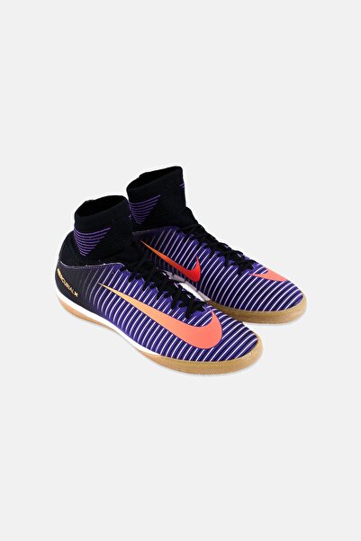 Nike حذاء تدريب Mercurialx برباط للأولاد الصغار، بنفسجي/برتقالي
