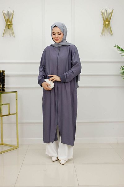 Enans Design Women's Hijab Full Length Zippered Ferace