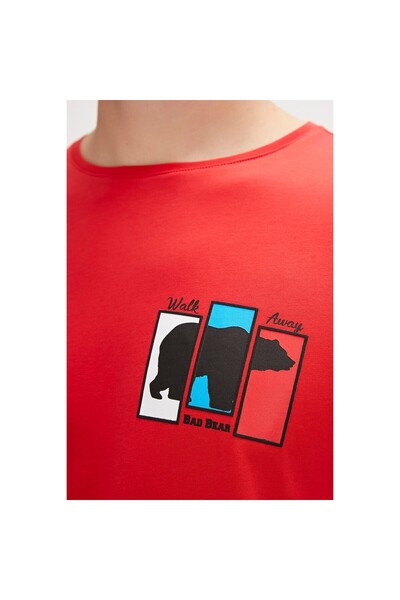 Bad Bear Crimson Red Men's T-Shirt