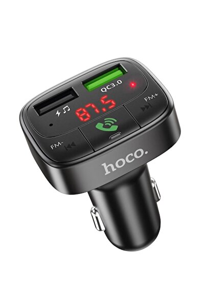 Hoco Modulator FM cu încărcător auto, E59, 2xUSB-A, afișaj LED, QC 3.0, 18W, ...