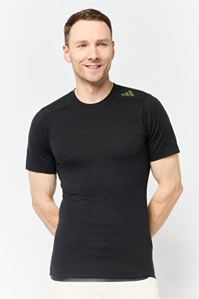 adidas Men Sportswear Fit Short Sleeve Training T-Shirt, Black