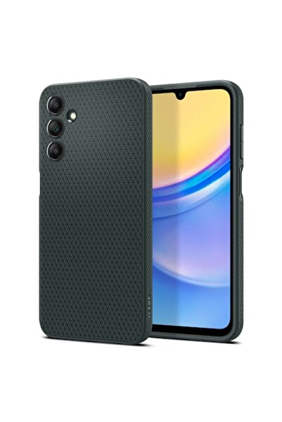 Spigen Liquid Air case for Samsung Galaxy A15 (4G/5G), fingerprint-resistant, ergonomic Abyss Green