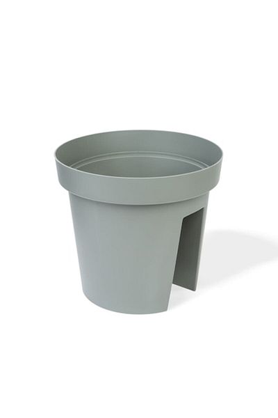 CLICK Ghiveci pentru Balustrada Mare, Plastic 28 X 25,5 Cm Gri