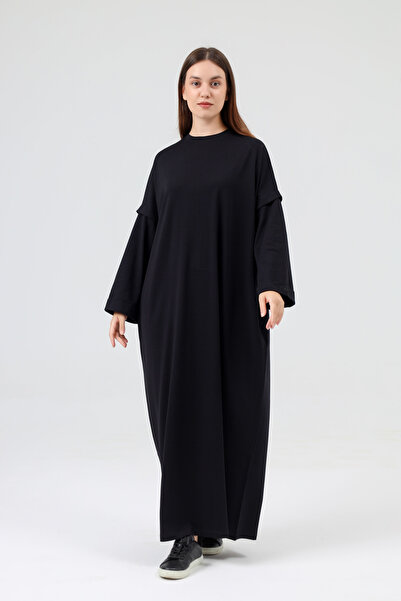 Oversize Likralı Koton Elbise