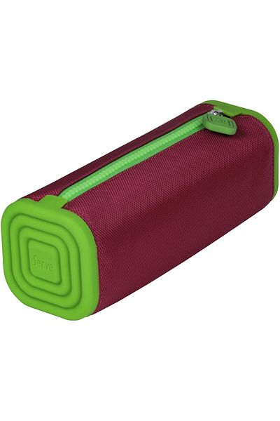 Herlitz Serve Prismo square toiletry bag, red/green