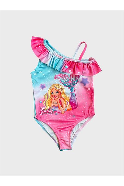 ALİŞ KİDS Costum de baie roz cu volane pentru fete, cu uscare rapidă