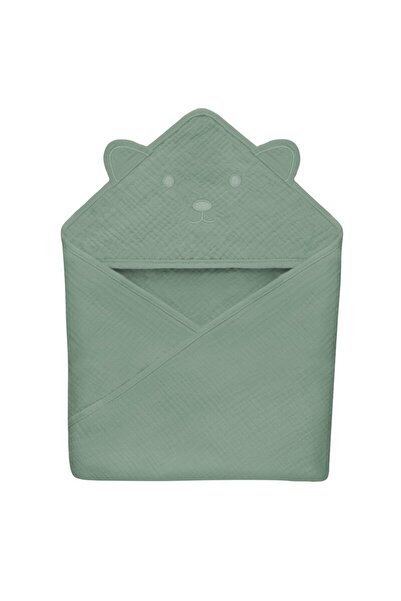 Lionelo_SP Prosop de baie, Lionelo, Cu gluga, Din muselina, 100% bumbac, 80x8...