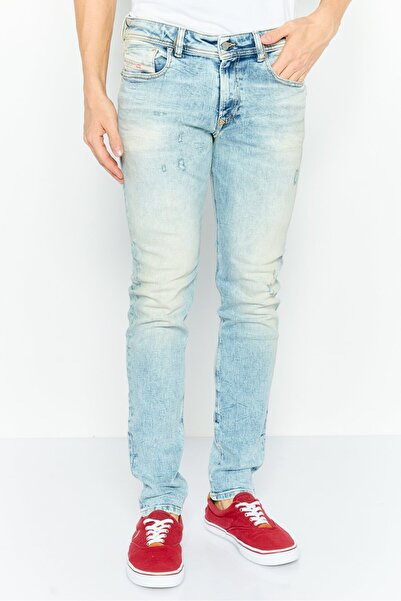 Diesel بنطلون جينز رجالي 1979 Sleenker Skinny Fit Rip Stretchable Denim، أزرق