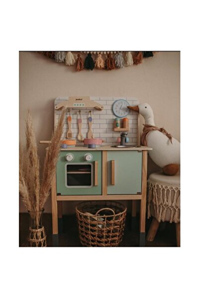 Joueco Bucatarie copii, Joueco, Din lemn certificat FSC, Cu accesorii, Reglab...