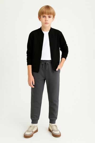 AHENGİM Pantaloni de sport de bază Jogger Leg School pentru băieți AK-2350