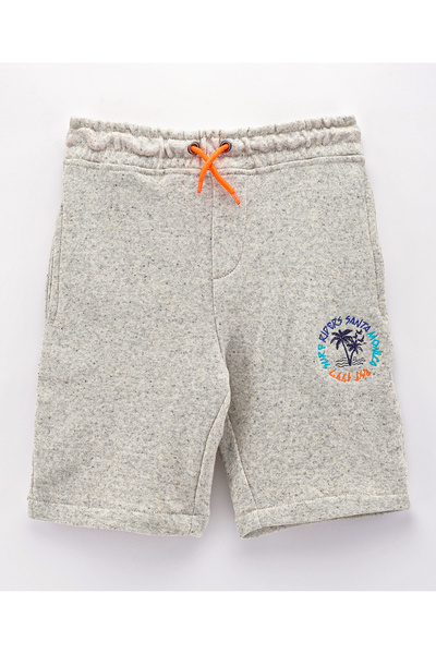 Minoti شورت من الصوف - رمادي منقط