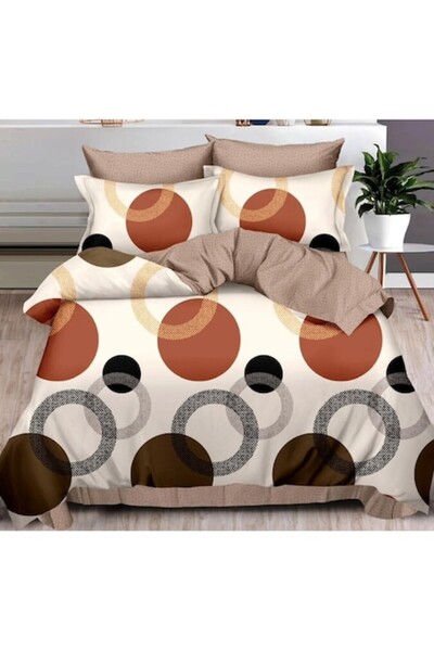 OEM Set de lenjerie de pat dublă elastică, 6 piese, pentru , 240X250cm, Finet...