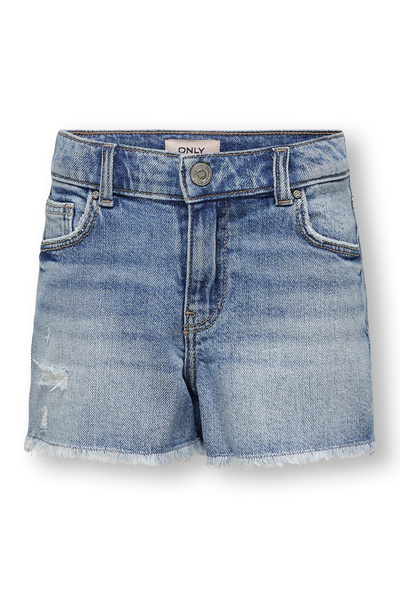 Only Kids Vintage Denim Shorts - Light Blue