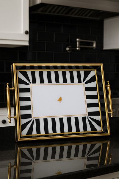 Glore Black Line Handled Presentation Tray
