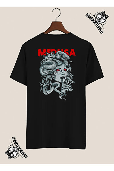 MarkaTurko تيشيرت مطبوع على الظهر بتصميم خاص من ميدوسا 809-03