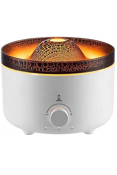 CLICK Umidificator Vulcano cu aromaterapie și telecomandă, 560 ml, model V21A, alb