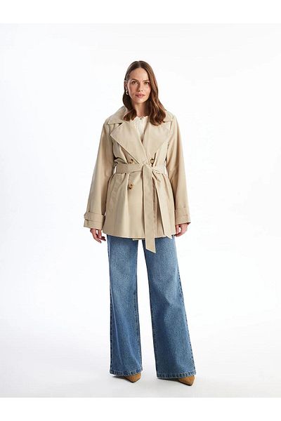 LC Waikiki Trench pentru femei LCWAIKIKI Classic Jacket Collar (W5)