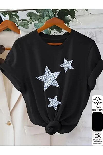 shidumanlar Oversize Star Yıldızlı Tasarım Penye Tshirt