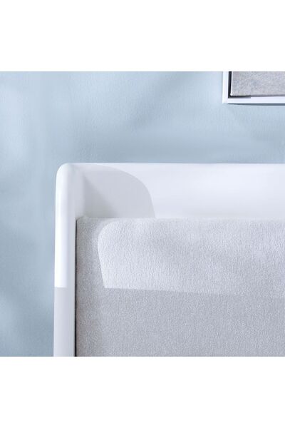 Danube Home V2 Eliza 180x200 King Bed - Matte White/Oak L188.2xW206.3xH130cm