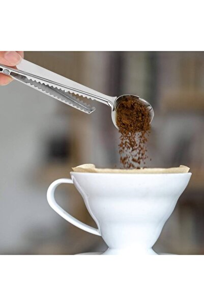 SERAMİKCİ Kyr-5224 Clip Coffee Measurement Spoon Silver