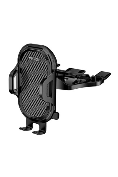 Yesido Suport auto pentru telefon cu suport pentru CD player, X1872, negru