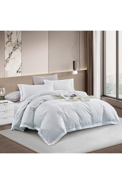 Boutique Blanche 3Pcs cotton duvet cover 260*220cm - with embelishment