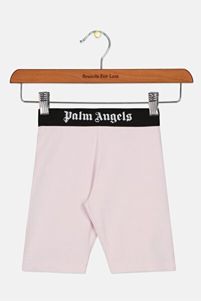 Palm Angels شورت أساسي سادة للبنات الصغار، أرجواني فاتح