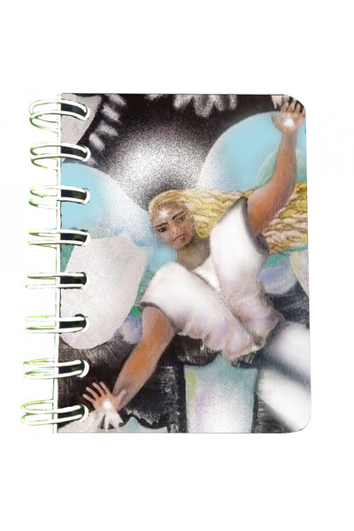 Editura Soapta stelelor Carnet cu spira inger pazitor, 7 x 10 cm, 75 foi veline
