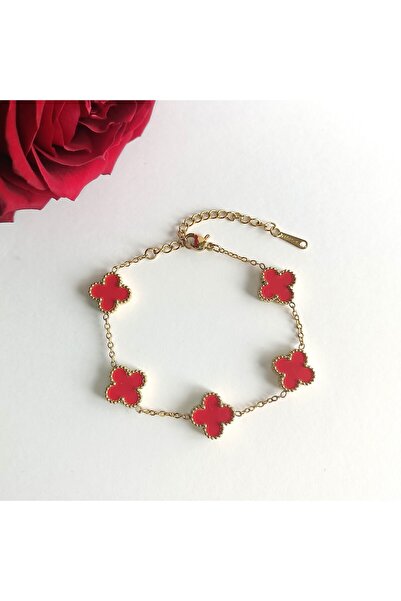 staınless steel Double Sided Clover Steel Bracelet