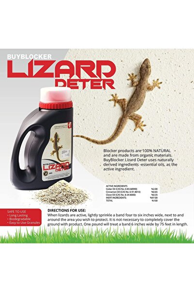 Buyblocker طُعم باي بلوكر الحبيبي لطرد السحالي، وزن 1 كجم، للعناية المنزلية