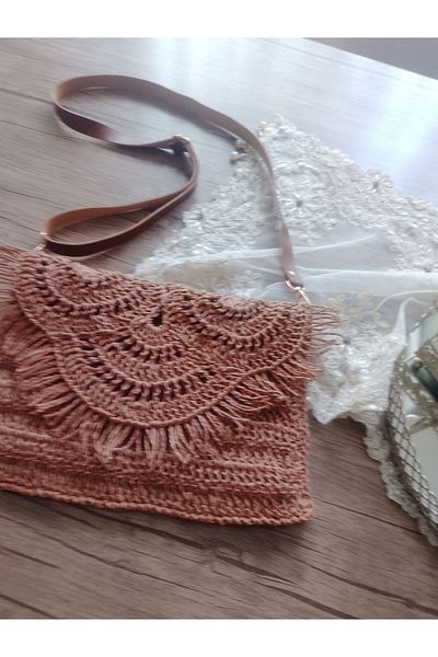 eflanmoda Original Hand Knitted Straw Women's Shoulder Bag