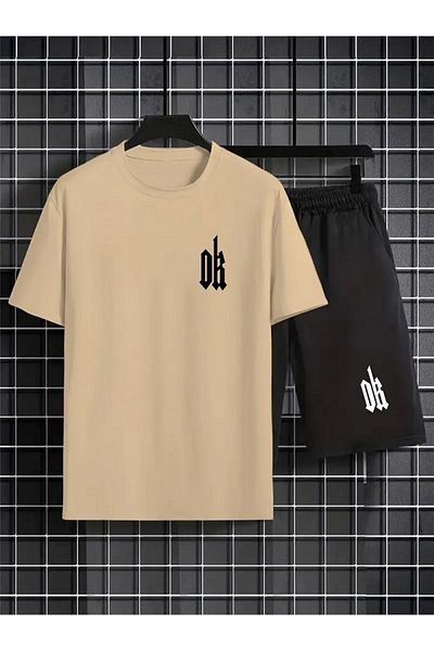 Gutsy Men's Bottom Top Set T-Shirt Shorts Dk Printed