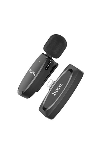 Hoco Microfon Lavalier compatibil cu Apple, cu clips, negru, KOF-BBL7806