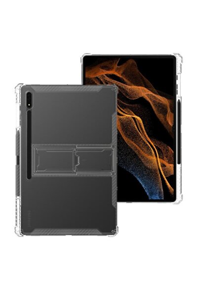 UnDePlus Samsung Galaxy Tab S11/S10 Lite FE/S10/S9 FE/S9/S8/S7 Kılıf Kalem Bölmeli Darbelere Dayanıklı Şeffaf