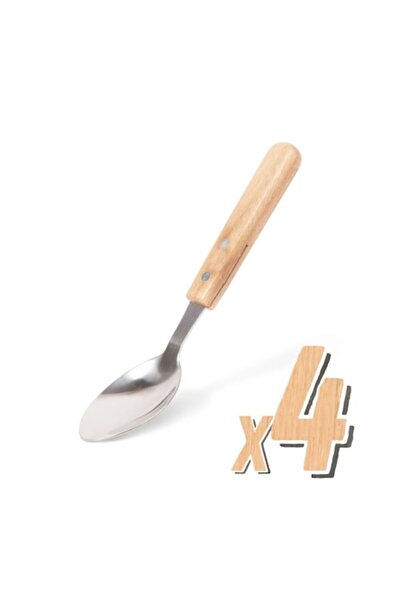 CLICK Linguri pentru grătar, 4 bucăți, cu mâner din lemn