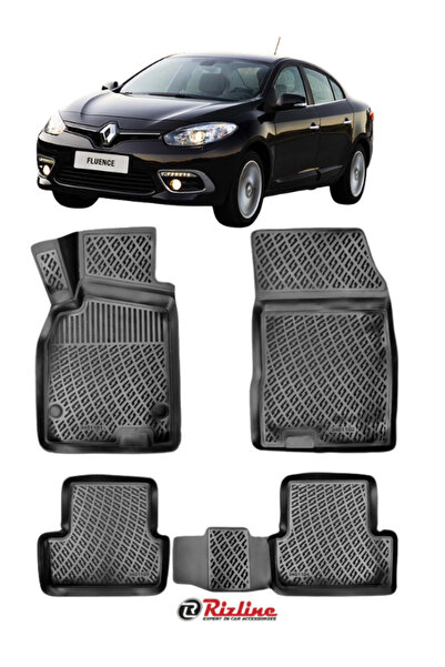 Rizline Renault Fluence 2009 Ve Sonrası Havuzlu Paspas Seti Siyah