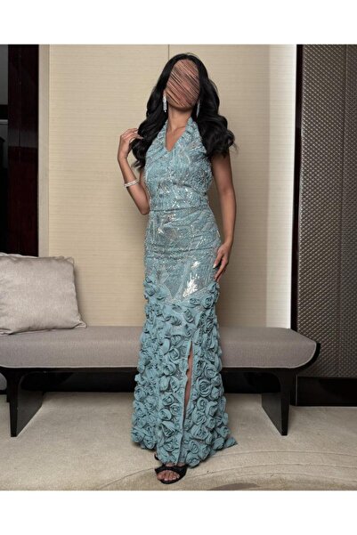 toog فستان سماوي بياقة V