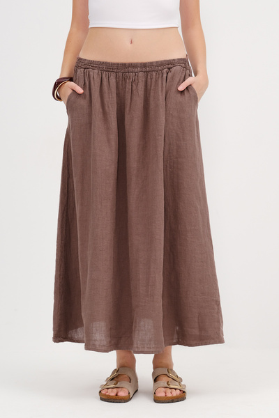 Addax Λινό Μακριά Φούστα E4447