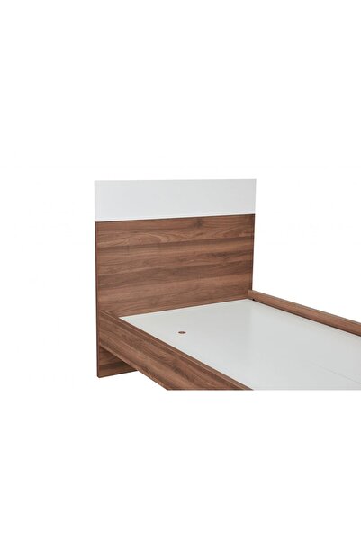 Danube Home New Allano 90x190 Single Bed - Dark Walnut/White L199xW102.6xH104cm