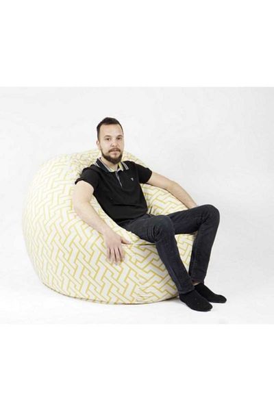 Pufrelax Fotoliu King Size, Material Textil - Zappity Yellow