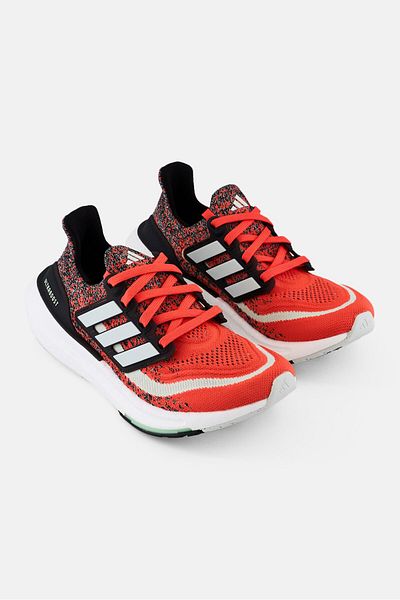 adidas Kids Boy Ultraboost Light Lace Up Running Shoes, Red