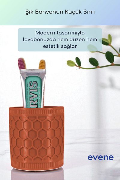 Evene Θήκη οδοντόβουρτσας Βάση οδοντόβουρτσας Βάση οδοντόβουρτσας Terracotta Color Model 81