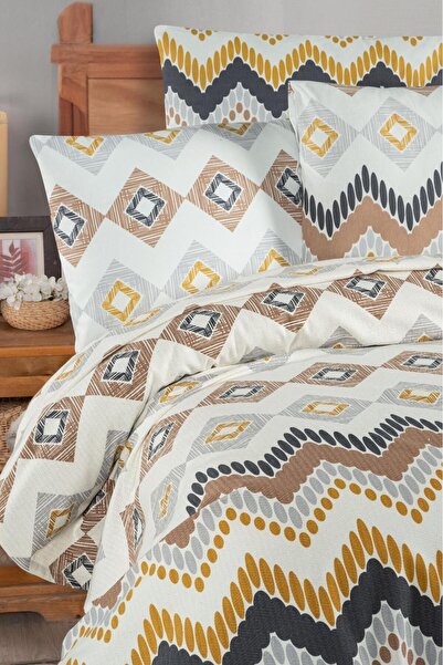 ETE HOMETEX Etehometex Double Person Printed Cotton Pique Set