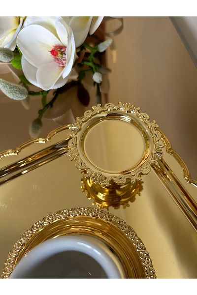 vanilya accessory Brass Single Groom Coffee Set Gold