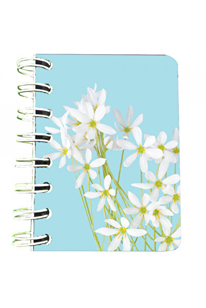 Editura Soapta stelelor Carnet cu spira Branduse albe, 7 x 10 cm, 75 foi veline