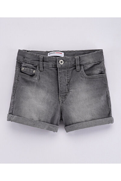 Minoti Basic Denim Shorts - Grey