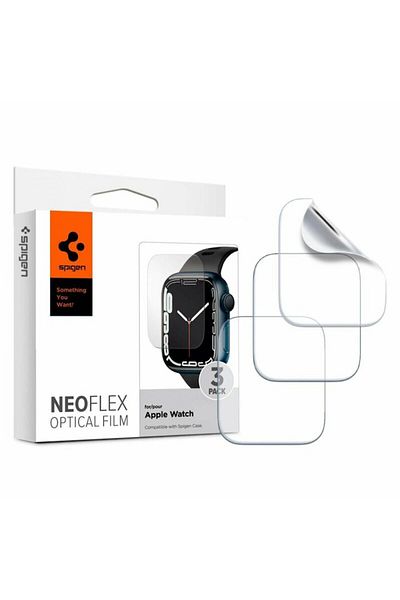 Spigen Folie de protecție pentru ecran pentru Apple Watch 4/5/6/SE/SE 2/7/8/9 40mm/41mm, set de 3, Neo Flex, transparentă