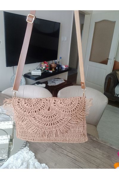 eflanmoda Original Hand Knitted Straw Women's Shoulder Bag